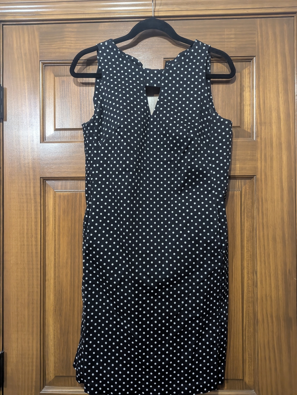 Nine West Black and White Polka Dot Sheath Dress